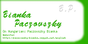 bianka paczovszky business card
